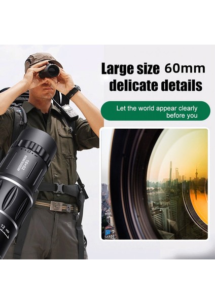 Taşınabilir Uzun Odaklı Teleskop Yakınlaştırma Yüksek Güçlü Monoküler Teleskop Telefon Çekimi Için Tripod Tutucu ile Kuş Gözlemciliği (Yurt Dışından)