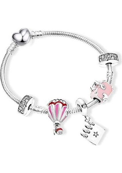 20Cm Tarzı Bilezikler-17 Yüksek Li Gümüş Kaplama Charm Bilezik, Dıy Güzel Boncuk Charm Kadınlar Takı Için Uygun Bilezik (Yurt Dışından)