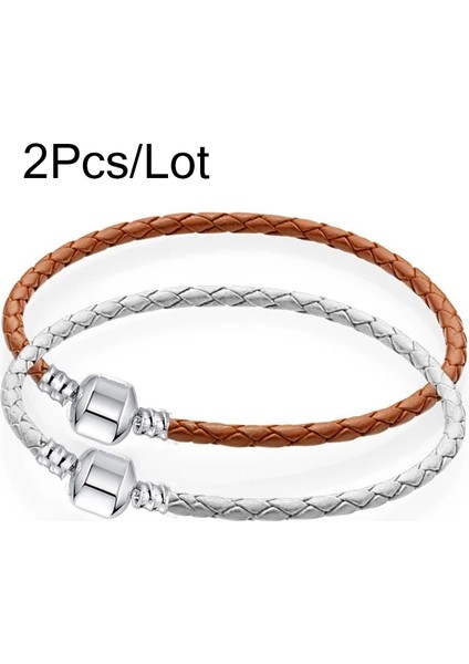 18Cm Tarzı No.22 Boyutu 2 Adetlot Rendy Deri Zincir Charm Bilezik Yılan Zincir Bileklik Bileklik Kadın Erkek Arkadaş Çocuklar Için Dıy Takı Yapımı (Yurt Dışından)