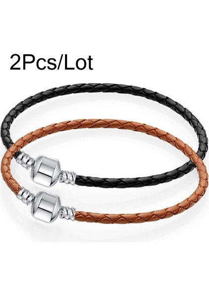 16Cm Tarzı No.25 Boyutu 2 Adetlot Rendy Deri Zincir Charm Bilezik Yılan Zincir Bileklik Bileklik Kadın Erkek Arkadaş Çocuklar Için Dıy Takı Yapımı (Yurt Dışından)