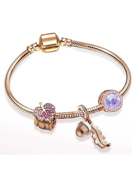 17Cm Tarzı Bileklik-22 Yüksek Li Gümüş Kaplama Charm Bilezik, Dıy Güzel Boncuk Charm Kadınlar Takı Için Uygun Bilezik (Yurt Dışından)