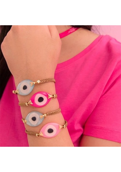 B-B190055Q Şanslı Nazar Bilezikler Kadınlar Için Takı Yaz Moda Yunan Göz Takı Pulsera Türk Gözü Bilezik (Yurt Dışından) fiyatları