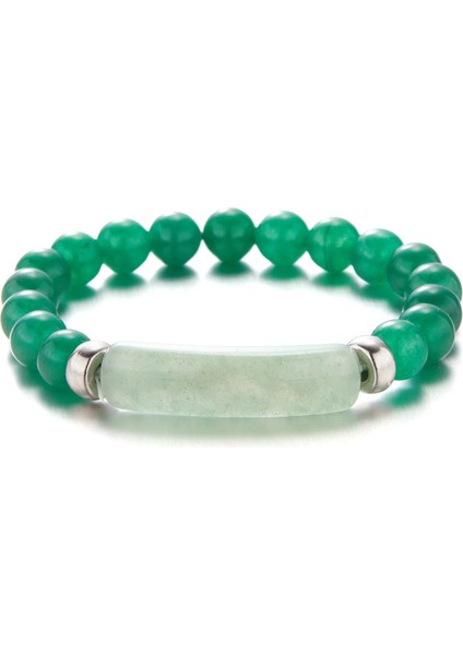Br20Y0062-2 8Mm Doğal Taş Strand Boncuk Bilezik Reiki Şifa Pembe Kuvars Akik Gül Kristal Charm Bilezikler Kadın Erkek Arkadaşlar Için (Yurt Dışından)