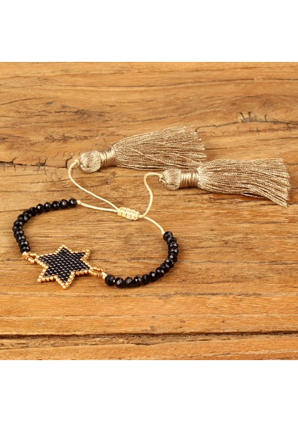 Mı-B180051B Go2Boho Yıldız Bilezik Kadın Meksika Pulseras Joyeria Mujer Moda Altın Renk Takı Mıyukı Bilezikler Erkekler El Yapımı Kadın (Yurt Dışından)