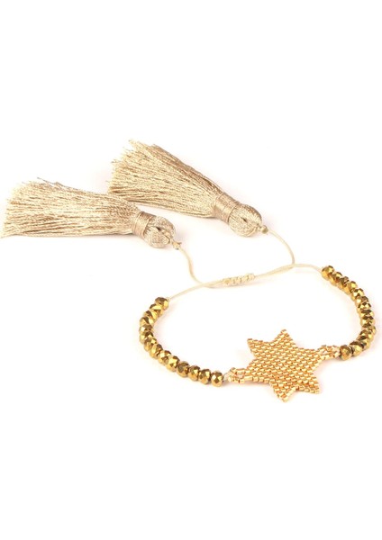 Mı-B180051B Go2Boho Yıldız Bilezik Kadın Meksika Pulseras Joyeria Mujer Moda Altın Renk Takı Mıyukı Bilezikler Erkekler El Yapımı Kadın (Yurt Dışından)