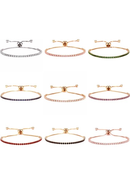 3-2 Mm Mm Moda Charm Cz Tenis Bilekliği Kadınlar Için Lüks Kristal Zirkon Takı Ayarlanabilir Altın Renk Kutusu Zincir Bilezikler (Yurt Dışından) modelleri