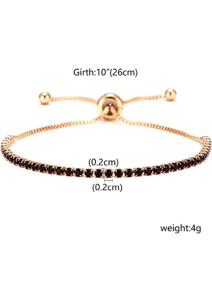 3-2 Mm Mm Moda Charm Cz Tenis Bilekliği Kadınlar Için Lüks Kristal Zirkon Takı Ayarlanabilir Altın Renk Kutusu Zincir Bilezikler (Yurt Dışından) fırsatları