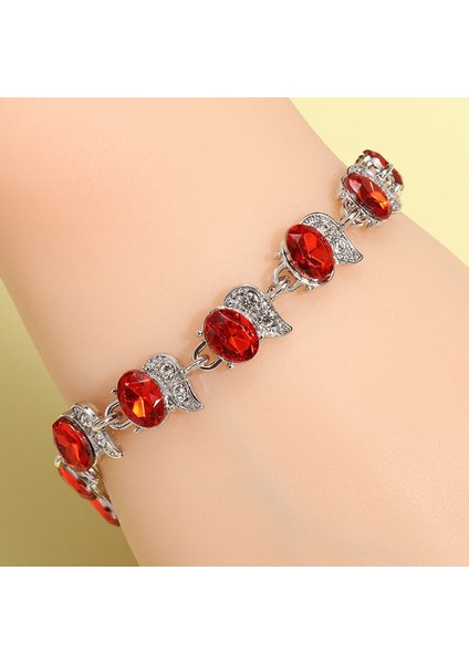 A6895-Pembe Nefis Gizemli Şanslı Renk Kristal Bilezik Charm Gelin Nişan Düğün Takı Anneler Günü si (Yurt Dışından)