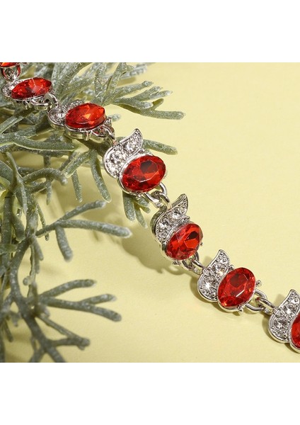 A6895-Pembe Nefis Gizemli Şanslı Renk Kristal Bilezik Charm Gelin Nişan Düğün Takı Anneler Günü si (Yurt Dışından)