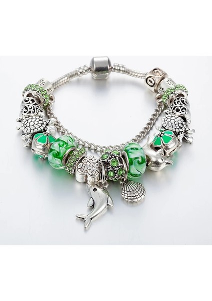 20Cm Tarzı B15253 Annapaer Yeşil Murano Cam Boncuk Moda Takılar Fit Orijinal Bilezik Pulseiras Feminina Kadınlar Için Dıy Takı (Yurt Dışından) fiyatları