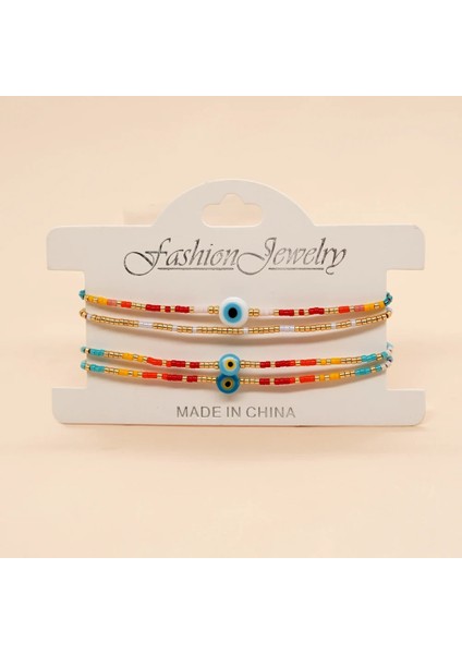 Mı-B220493A Go2Boho Çok Katmanlı Chaarm Bilezikler Kadın Erkek Nazar Boncuklu Kırmızı Halat Şanslı Bilezik Pulsera El Yapımı Takı (Yurt Dışından) fiyatları
