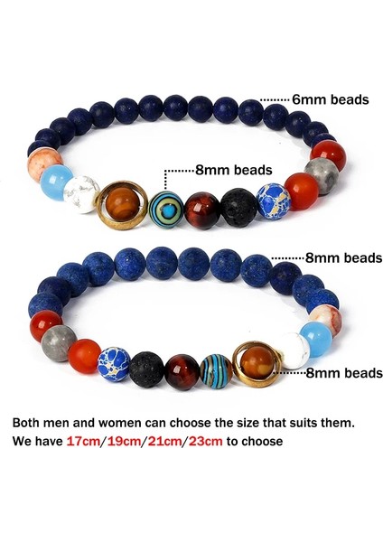 21Cm-8.27Inç Tarzı No.5 Boyutu 2022 Evren Güneş Sistemi Bilezik Kadınlar Yeni Doğal Taş Sekiz Gezegenler Bilezik Erkekler En Iyi Arkadaşlar Evren Çift Takı (Yurt Dışından) modelleri