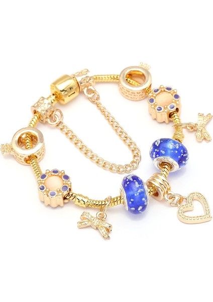 17Cm Tarzı No.39 Boyutu Baopon Lüks Kristal Arılar Altın Renk Charm Bilezik Kız Murano Cam Boncuk Güzel Bilezik Kadınlar Için Çift Dıy Takı (Yurt Dışından)