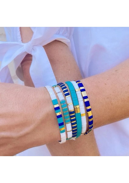 Tl-B190144F Go2Boho Boho Miyuki Bilezik Kadınlar Için Takı Tila Bilezikler Kız Cam Boncuk Pulseras Femme Yaz Plaj Takı (Yurt Dışından)