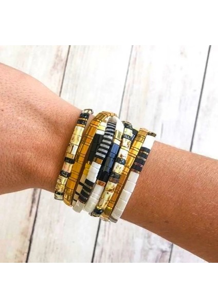 Tl-B190144F Go2Boho Boho Miyuki Bilezik Kadınlar Için Takı Tila Bilezikler Kız Cam Boncuk Pulseras Femme Yaz Plaj Takı (Yurt Dışından)