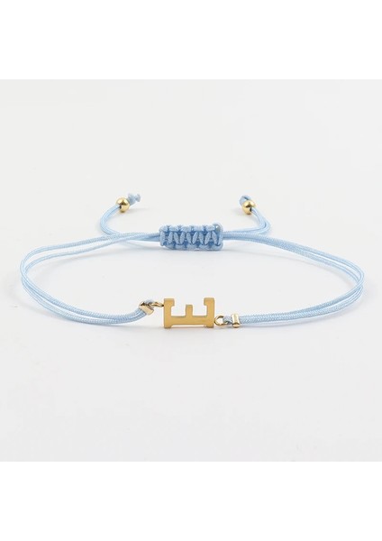 M Tarzı No.7 Boyutu 2023 Yeni Moda A-Z Ilk Harfli Bilezik Kadınlar El Yapımı Ayarlanabilir Halat Bilezik Kadınlar Için Takı (Yurt Dışından)