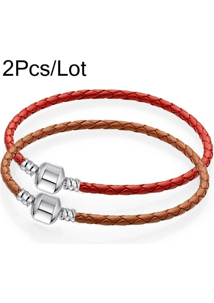 17Cm Tarzı No.23 Boyutu 2 Adetlot Rendy Deri Zincir Charm Bilezik Yılan Zincir Bileklik Bileklik Kadın Erkek Arkadaş Çocuklar Için Dıy Takı Yapımı (Yurt Dışından)