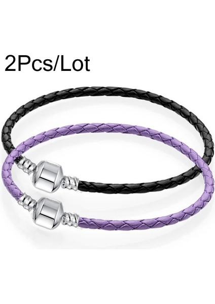 19Cm Tarzı No.20 Boyutu 2 Adetlot Rendy Deri Zincir Charm Bilezik Yılan Zincir Bileklik Bileklik Kadın Erkek Arkadaş Çocuklar Için Dıy Takı Yapımı (Yurt Dışından)