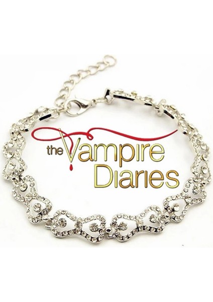 Altın Moda Rhinestone Charm Bilezik Takı The Vampire Diaries Klaus Caroline Forbes Bilezikler Kristal Yay Parlaklık Grirl Için (Yurt Dışından) indirimleri