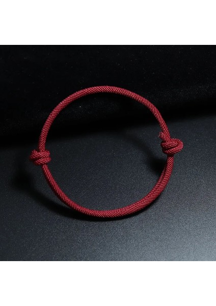 Kahverengi Minimalist 3Mm Milan Halat Bilezik Erkek Kadın Öğrenci Ayarlanabilir Örgülü Kırmızı Konu Bilezik Çift Bilezik En Iyi Arkadaşı Joias (Yurt Dışından) modelleri