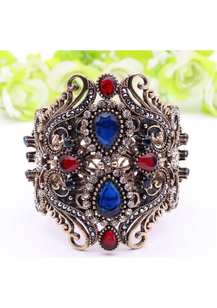 1467Gümüş Sunspicems Vintage Türk Takı Reçine Bileklik Manşet Bilezik Arapça Kadın Bilezik Antik Altın Renk Hint Gelin Bijoux (Yurt Dışından) fiyatları