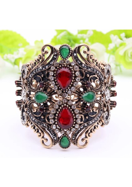 1467Gümüş Sunspicems Vintage Türk Takı Reçine Bileklik Manşet Bilezik Arapça Kadın Bilezik Antik Altın Renk Hint Gelin Bijoux (Yurt Dışından) modelleri