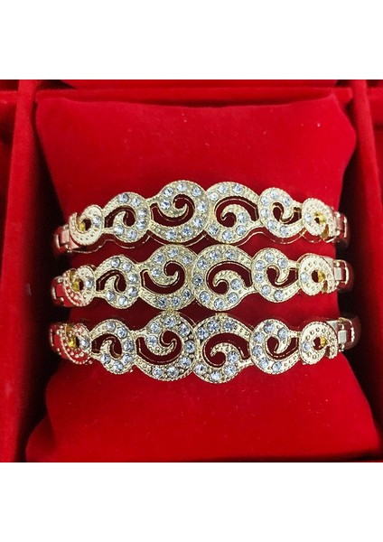 56-58Mm Stili Sz2683 Altın Rengi Tam Taklidi Manşet Kadınlar Için Arapça Etnik Düğün Takısı Fas Bijoux Gelin (Yurt Dışından)