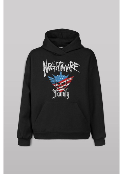 Siyah Cody Rhodes Nightmare Family Wwe Amerikan Güreşi Gym Body Ön Baskılı Sweatshirt Unisex Kapüşonlu Hoodie