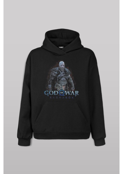 Baskılı Erkek Sweatshirt God Of War Ragnarok Gamer Oyun Baskılı Sweat Kapüşonlu Hoodie