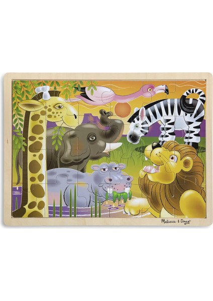 & Doug 12937 Ahşap Yapboz, Safari, 24 Parça