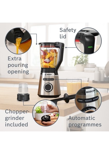 MMB6386M Serie 4, Blender, VitaPower, 1200 W, Paslanmaz çelik