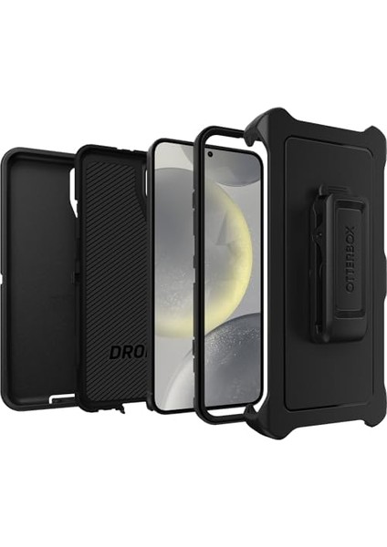 Defender Samsung Galaxy S24+ Için Kılıf, Darbeye Dayanıklı, Düşmeye Dayanıklı, Ultra Sağlam, Koruyucu Kılıf, Askeri Standartlara Göre 5 x Test Edilmiştir, Siyah