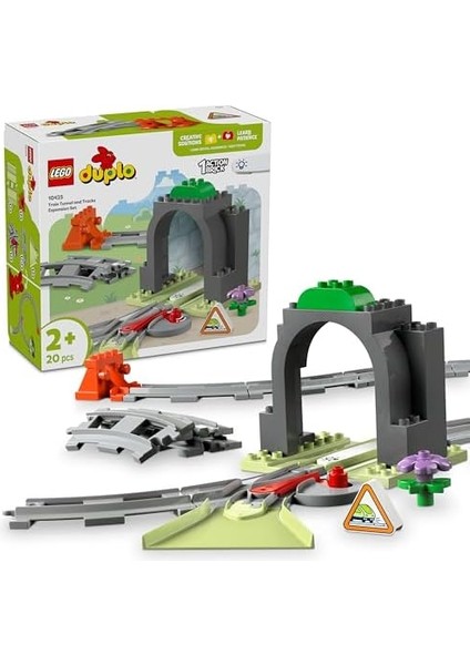 Duplo Town Tren Tüneli ve Rayları Ek Seti 10425-2 Yaş ve Üzeri Okul Öncesi Çocuklar Için Eğitici ve Yaratıcı Tren Oyuncağı, Hediye Fikri (20 Parça)