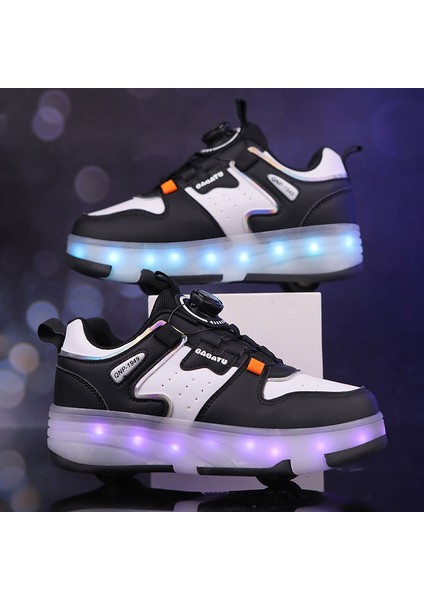 Kızlar Için LED Işıklı Paten Ayakkabıları Trend Açık Hava Spor Ayakkabıları (Yurt Dışından)