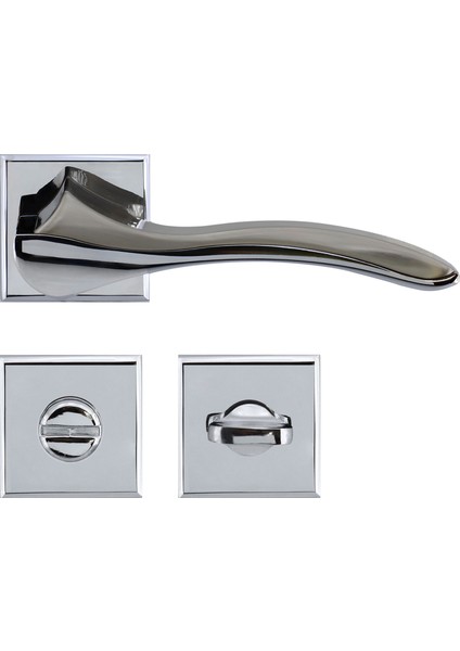 Bilecik Wc Banyo Kapı Kolu Krom Inox Sağa Sola Uygun Iç Dış Wc Kapısı Kilitlenebilir 1 Takım