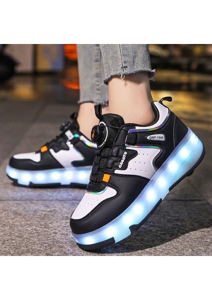 Kızlar Için LED Işıklı Paten Ayakkabıları Trend Açık Hava Spor Ayakkabıları (Yurt Dışından)