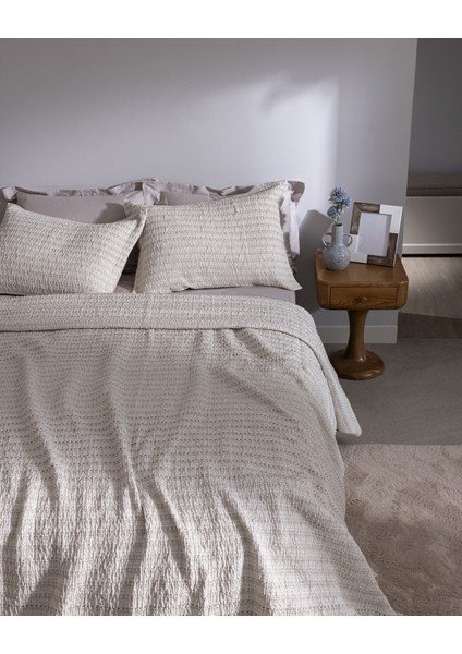 Petite Çift Kişilik Pamuklu Yatak Örtüsü - Bej fiyatları