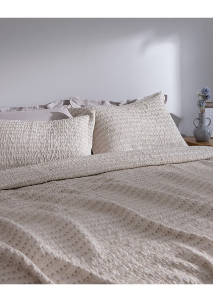 Petite Çift Kişilik Pamuklu Yatak Örtüsü - Bej fırsatları