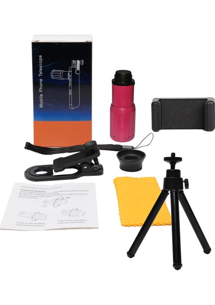 Hd 6x Telefon Lens Kamera Telefoto Zoom Monoküler Teleskop Lens + Tüm Akıllı Telefonlar Için Selfietripod (Yurt Dışından)