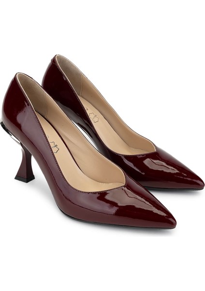 Kadın Deri Bordo Rugan Topuklu Ayakkabı 1027 0197 Bn Ayk SK24-25 Bordo Rgn fiyatları