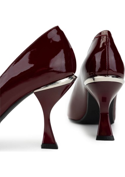 Kadın Deri Bordo Rugan Topuklu Ayakkabı 1027 0197 Bn Ayk SK24-25 Bordo Rgn fırsatları