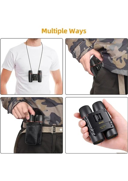 Profesyonel 30X60 Teleskop Mini Kompakt Katlanır Dürbün Hd Taşınabilir Çocuk Açık Hava Kuş Gözlemciliği Kamp Seyahat Hediyesi (Yurt Dışından) fırsatları