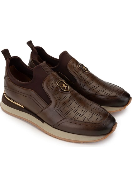 Erkek Deri Kahverengi Sneakers & Spor Ayakkabı 383 6276 Erk Ayk SK24-25 Kahve Slvr fiyatları