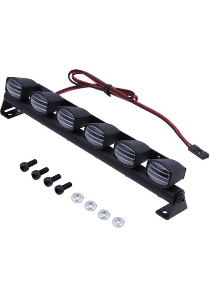 Rc Araba Işık Çubuğu Kiti 6 LED Gövde Kabuk Çatı Işıkları 1/10 Rc Paletli Araba Kamyon Aksesuarları (Yurt Dışından)