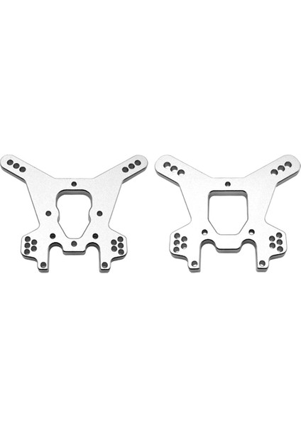 2 Adet Metal Şok Kulesi TKR5428 TKR5429 TKR5401 MT410 Tekno ET48.3 Rc Araba Yükseltme Parçaları Aksesuarları, Gümüş (Yurt Dışından)