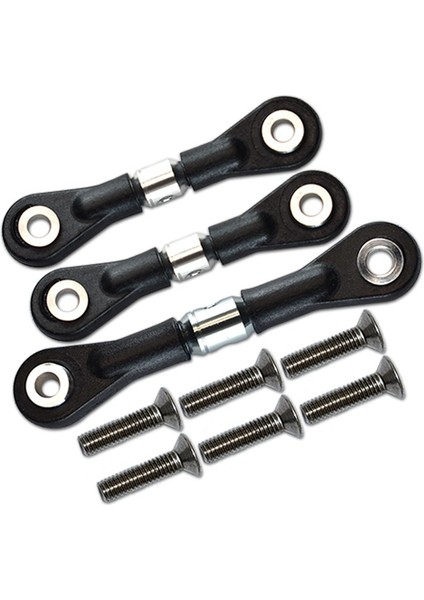 3 Adet Direksiyon Bağlantı Çubuğu Servo Çubuk Tamiya Tt-02 TT-02T TT02 TT02T 1/10 Rc Araba Yükseltme Parçaları Aksesuarları, Gümüş (Yurt Dışından)