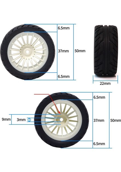 4 Adet Kauçuk Lastikler Lastik Tekerlek SG1603 SG1604 Sg 1603 Udırc UD1601 UD1602 UD1603 UD1604 1/16 Rc Araba Yükseltme Parçaları, 2 (Yurt Dışından)