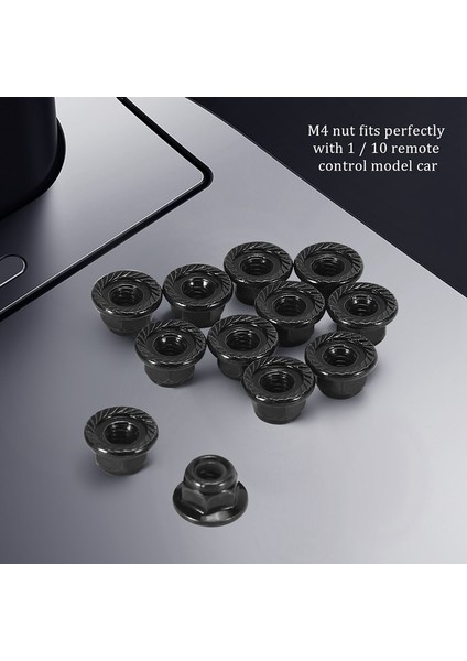 12 Adet Metal 4mm M4 Tekerlek Kilit Somunları 1/10 Rc Paletli Araba Traxxas Trx4 Trx6 Eksenel SCX10 90046 AXI03007 Redcat, Siyah (Yurt Dışından)