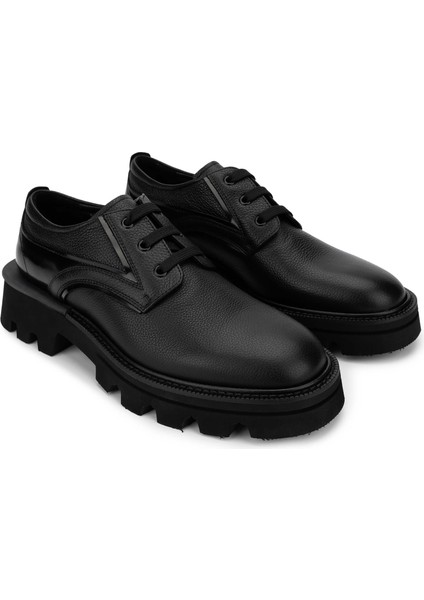 Erkek Deri Siyah Casual Ayakkabı 480 95001 Erk Ayk SK24-25 Nero fiyatları