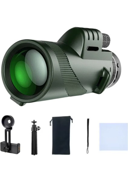 Uzaktan Taşınabilir Monoküler Teleskop 80 * 100 Yüksek Çözünürlüklü Akıllı Telefon Standı ve Tripod Dürbünlü Yüksek Büyütme (Yurt Dışından)
